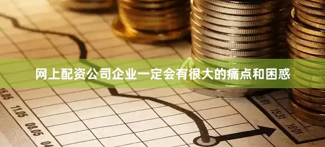 网上配资公司企业一定会有很大的痛点和困惑